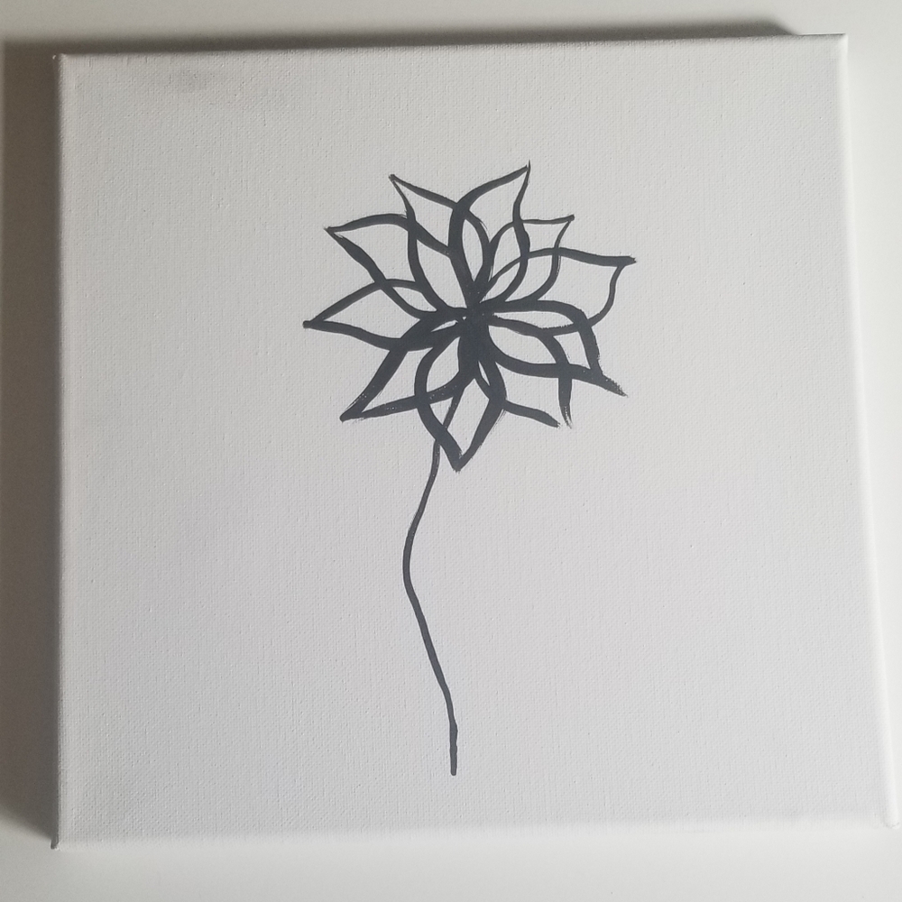 Minimalistic canvas painting